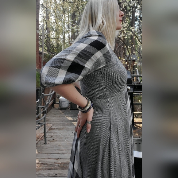 Free People Old Friends Gingham & Checkered Dress. Nwot - Picture 8 of 10